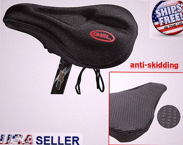 Bike Seat Cover Gel Comfort Cushion Cover Soft Padded Mountain Bicycle Saddle